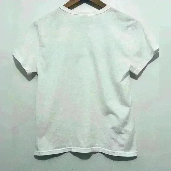 Champion Classic T-Shirt, Women’s Size Medium, White with Navy Blue Script Logo - Picture 2 of 12